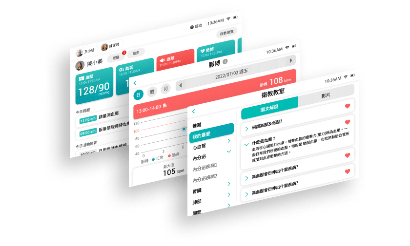 ASUS HealthHub 健康小站三款情境應用軟體